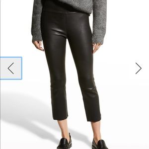 SPRWMN leather leggings with white stripe down side
